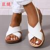 Comercio Exterior Zapatos de Talla Grande para Mujer wish Amazon Verano Europa, América y Sudeste Asiático Planos talla grande 43 Sandalias Gruesas para Mujer