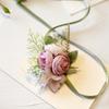Un Par de Copas para Brindis de Boda, Copas de Champaña Hechas a Mano en Corea con Decoración de Flores Artificiales DIY, Regalos de Compromiso y Boda, Copas