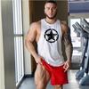 Tamanho Grande Capitão Colete Roupa de Musculação Academia Gola Careca Pequena Treino Esportivo Algodão Escavado Profundo Colete Masculino