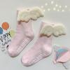 Nuevos calcetines infantiles de alas de ángel para primavera y verano con puntos antideslizantes sin costuras tubulares de doble puntada fabricantes de calcetines para bebé venta al por mayor