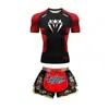 Traje Esportivo de Boxe, Macacão de Luta, Luta Sanda, Shorts de Manga Curta UFC, Uniforme de Treinamento, Conjunto de Duas Peças, Fitness da Moda