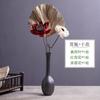 Jarrón pequeño de cerámica con adornos Jingdezhen, decoración zen de escritorio, flores secas, arreglo floral simple chino para sala de estar, artículos florales retro.
