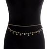 Cadena de cintura doble con colgante de mariposa y borlas estilo Spice Girl, estilo sexy para mujer, estilo callejero, estilo europeo y americano, cadena de metal de un solo círculo.