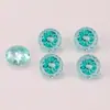 Yongjia Gems 6mm Chapado en Color Redondo Degradado Corte Araña de Fuego Circonita Piedra Suelta Joyería DIY Arte de Uñas Joyería Wholesale