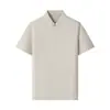 Camisa polo de manga corta con cuello waffle de tacto fresco para el verano, cierre de cuatro botones, camiseta para ir al trabajo, ropa de trabajo corporativa hecha a medida