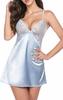 Fornecimento transfronteiriço Europa e Estados Unidos comércio exterior lingerie sexy sexy imitação seda de gelo alças cruzadas nas costas camisola conjunto divertido
