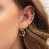 Set Popular Transfronterizo de Pendientes de Circonita y Accesorios para Orejas, Pendientes de Luna de Moda y Exquisitos, Elegantes Pinzas para Orejas, Tachuelas para Cartílago de la Oreja para Mujeres