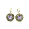 Pendientes de Aleación de Cobre para Mujer con Estilo Retro Francés, Diseño de Nicho, Temperamento Elegante de Gama Alta, Transmisión en Vivo Transfronteriza de Segunda Mano
