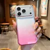 Capa de Celular Gradiente Cristal de Gelo Adequada para Apple 17Promax Simples e Personalizada 13/14 Cor Transparente Fresca 15 Verão 16