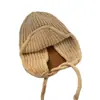 Gorro de punto rosa estilo coreano para mujer, perfecto para otoño e invierno, te mantiene abrigada, protege tus orejas, hace que tu cara se vea más pequeña y es un gorro de punto versátil