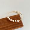 Pulseras Pequeñas Frescas Hechas a Mano de Perlas de Agua Dulce Japonesas y Coreanas, Asimétricas, Exquisitas, Compactas y Versátiles, Pulseras Súper de Hada para Mujeres
