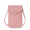 Nueva bolsa para teléfono móvil mujer moda mini estudiante femenina estilo coreano monedero versátil bolsa pequeña con pantalla táctil transparente bolsa cruzada