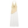 Ropa Europea y Americana Transfronteriza 2025 Primavera Nuevo Vestido Elegante de Gama Alta con Escote Halter y Corte Slim 1165001