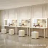 Tocador de un solo lado mesa de maquillaje profesional estudio de fotografía teatro tocador de vestuario mesa de doble cara con espejo de maquillaje con luz estudio escolar ruedas móviles