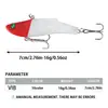 Cebo Luya de Largo Alcance Sumergible Vib 7cm/16g Metal Artificial Pez Falso Cebo Duro Cebo Artificial Cebo para Peces de Agua Dulce y Salada Lote