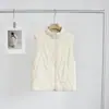 [Processamento Personalizado] Colete Feminino Quente Espesso com Toque Aveludado, Jaqueta sem Mangas de Gola Redonda, Peça de Roupa Externa de Seda de Amora