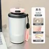 Taza isotérmica de doble boca con estampado de gatito y pez, suave y linda, transfronteriza, con cordón, adecuada para estudiantes, para ir al trabajo y para el coche, portátil y fácil de llevar