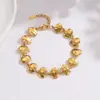 Tendência da Moda Transfronteiriça Pulseira de Disco em Aço Inoxidável Design Simples de Nicho Costura Tricolor Joias Atacado