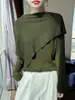 Nueva Colección Otoño/Invierno 2026: Cárdigan de punto fino de lana con diseño de un solo hombro, mangas largas, color liso y top elegante para mujer