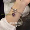 Pulsera de Amor sensible a la temperatura que cambia de color diseño de nicho ins femenino de alta calidad lujo ligero pulsera para pareja novios hermanas cuatro personas