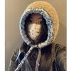 Gorro de punto afelpado hecho a mano para circunferencia de cabeza grande para mujer 2023 nuevo otoño e invierno engrosado cálido de lana muestra cara pequeña blanco