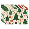 Manteles individuales navideños más vendidos transfronterizos, nueva serie de muñeco de nieve y renos, tapetes resistentes al calor, lino Amazon