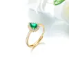 Anillo Abierto Ajustable Xuping Europeo y Americano Transfronterizo de Aleación de Cobre Galvanizado Color Oro de 14 Quilates Incrustado con Piedra Artificial Lujo Ligero