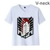 Ataque Transfronterizo Ataque Gigante LOGO de Attack on Titan camiseta de manga corta para pareja, misma camiseta para hombre y mujer, marca de moda, verano