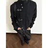 Chaqueta de cuello con hebilla de avión desgastada estilo americano, unisex, adecuada para primavera y otoño, chaqueta de trabajo corta y ancha retro vintage americana