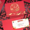 2025 Nueva Tarjeta de Felicitación Tridimensional para el Festival del Medio Otoño Tarjeta de Bendición Personalizada para Empleados Tarjeta de Mensaje Creativa Casual Estampado en Caliente Acción de Gracias