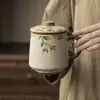 Taza de té de gato de horno Ru taza de té de cerámica taza de separación de té taza de té de oficina taza personal