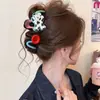 Pinza para el pelo extragrande estilo coreano, elegante pinza para el pelo de tamaño grande para cabello grueso, exquisito pasador floral para mujer