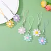 Llavero de girasol de colores dulces creativo, accesorios de cuentas DIY, colgante, cordón para funda de teléfono, decoración de bolso, venta al por mayor