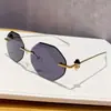 Novos óculos de sol poligonais 2026, óculos de sol de influenciador ins europeu e americano, óculos de sol sem aro transfronteiriços, moda feminina
