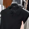 Popular Suéter de Punto de Manga Larga de Algodón Puro con Cuello de Gaviota para Hombre Transmitido en Vivo, Camiseta Polo de Color Sólido para Hombre de Otoño, Buen Vendedor