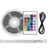Kit de Tira de LED 5V 5050 Controle Remoto de 24 Teclas Caixa de Bateria Branca Luz de Ambiente Colorida RGB para Fundo de TV Transfronteiriço