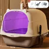 Caixa de Areia para Gatos Totalmente Fechada, Banheiro para Gatos Estilo Gaveta Extra Grande, Gaiola à Prova de Odores e Areia, Caixa de Areia para Filhotes, Anti-Salpico