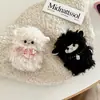 Nuevo Lindo Colgante de Juguete de Felpa de Lana Original Dibujos Animados Pareja Blanco y Negro Niña Oveja Pequeña Bolso Juguete de Moda Accesorio