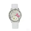 Nuevo Reloj Estilo Coreano Lindo para Niños Niñas Dibujos Animados Gato KT Electrónico Estudiantes de Primaria y Secundaria Niñas Reloj de Cuarzo Venta al por Mayor