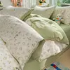 2026 Novo Estilo Método Antigo Pele Fresca Amigável Impresso Algodão Lavado Uso em Quarto de Dormitório Conjunto de Três Peças Uso Doméstico Macio