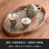 Tetera Redonda Pequeña Damei Dunhuang Plateada de Fábrica para Té Hogar Juego de Té Kung Fu Individual de Alta Gama Tetera con Forma de Pera Tetera Individual