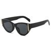 Gafas de Sol Retro Ojo de Gato para Mujer Cara Cuadrada Redonda Marco Grande Delgadas 2024 Nuevas Gafas de Sol Anti-UV de Alto Nivel