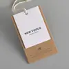 Nuevas Etiquetas de Ropa Personalizadas Estilo Clásico Simple Retro Etiquetas de Producto de Marca de Ropa Papel Kraft de Alta Gama Etiquetas Colgantes Personalizadas