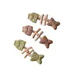 Juguete para Gatos Hueso de Pescado con Hierba Gatera, Palo para Masticar, Forma Realista de Pez, Duradero y Resistente a Mordeduras, Entretenimiento Propio, Alivio del Aburrimiento, Palo para Estimular Gatos