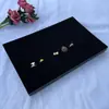 Brincos de argola armazenamento esponja almofada caixa de joias forrada com 100 cinza preto e branco flanela display acessórios DIY