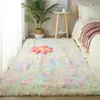 Alfombra de cabecera para dormitorio de pelo largo, alfombrilla de suelo delante de la cama, manta de felpa para cama completa, alfombrilla de suelo delante de la cama, habitación de niña, sala de estar, mesa de centro