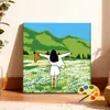 30*30 paisaje de campo pintura al óleo digital DIY pintado a mano escena callejera cafetería pintura decorativa acrílica en stock al por mayor