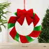 Guirlanda de Natal de Veludo Transfronteiriça Enfeite para Porta da Frente Laço Trançado DIY Decoração de Natal Ornamento Pendurado