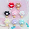 Mini Pata de Gato Colorida Picolé Feito à Mão DIY Acessórios de Cola de Creme Peças de Resina Material para Joias e Grampos de Cabelo Kit Atacado