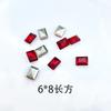 Ano Novo Vermelho Chinês Nail Art Pontiagudo Diamante Cristal Coração Torto Machado Grande Ponto Vermelho Vidro Strass Joia de Unha